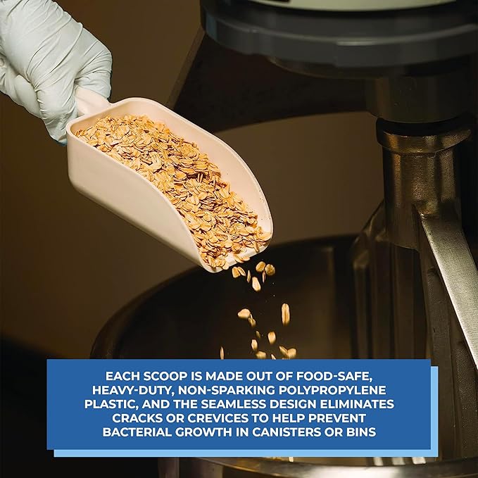 Vikan Remco 63004 Color-Coded Plastic Hand Scoop - BPA-Free Food-Safe Kitchen Utensils, Restaurant and Food Service Supplies, 16 oz, Red