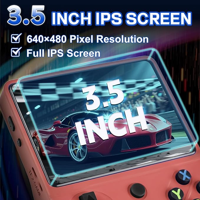 RG36 PRO Retro Handheld Game Console - Support 30000+ Classic Games,3.5-Inch Screen,3000mAh Battery,Linux OS, Portable Game Console for Travel - Birthday Gift for Teens,Boy Friends(Red)