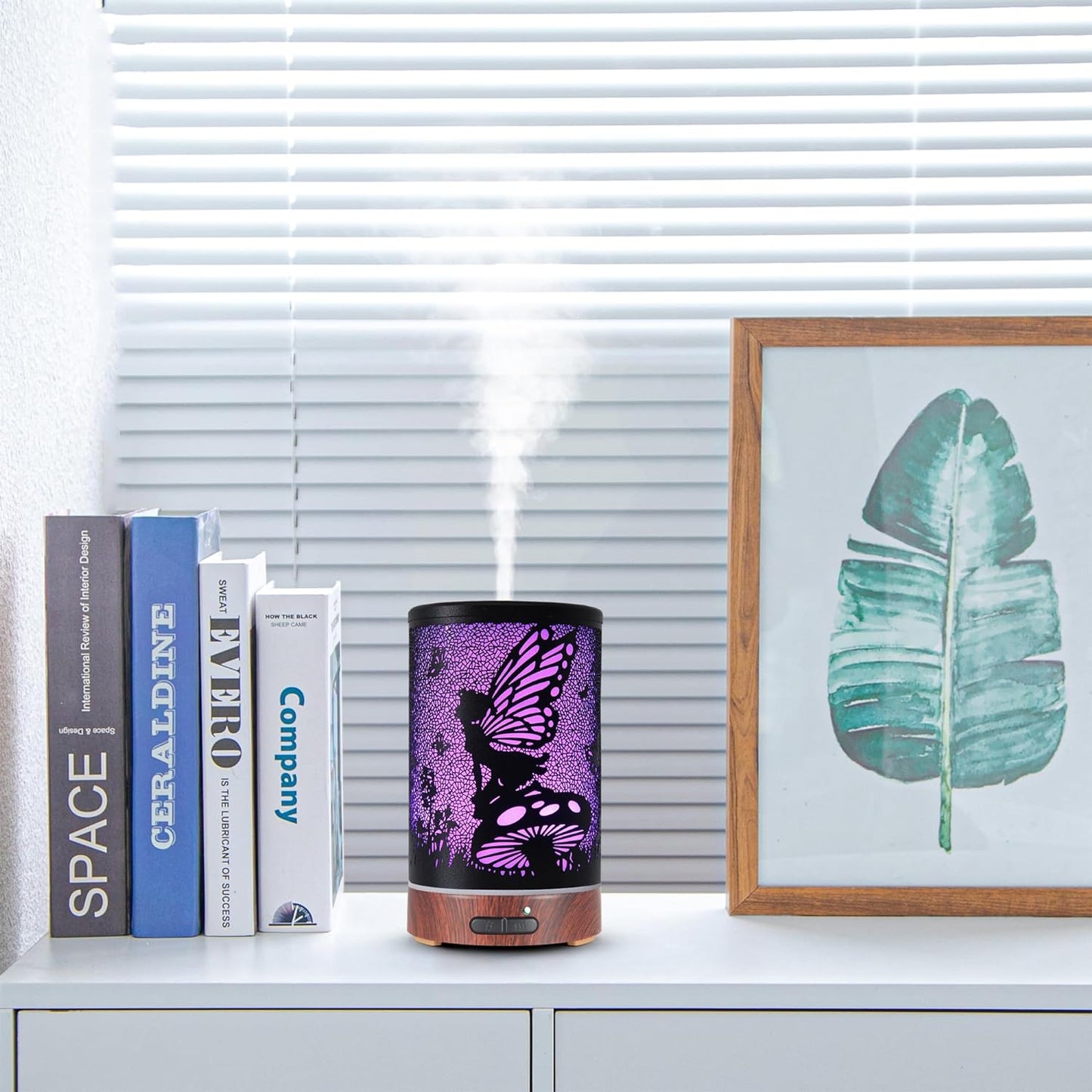 Essential Oil Diffuser, Ultrasonic Diffuser for Essential Oil, Cool Mist Humidifier Aromatherapy Diffuser with 7 Color Lighting Changing Modes, Waterless Auto Shut-Off for Home（Flower Fairy）