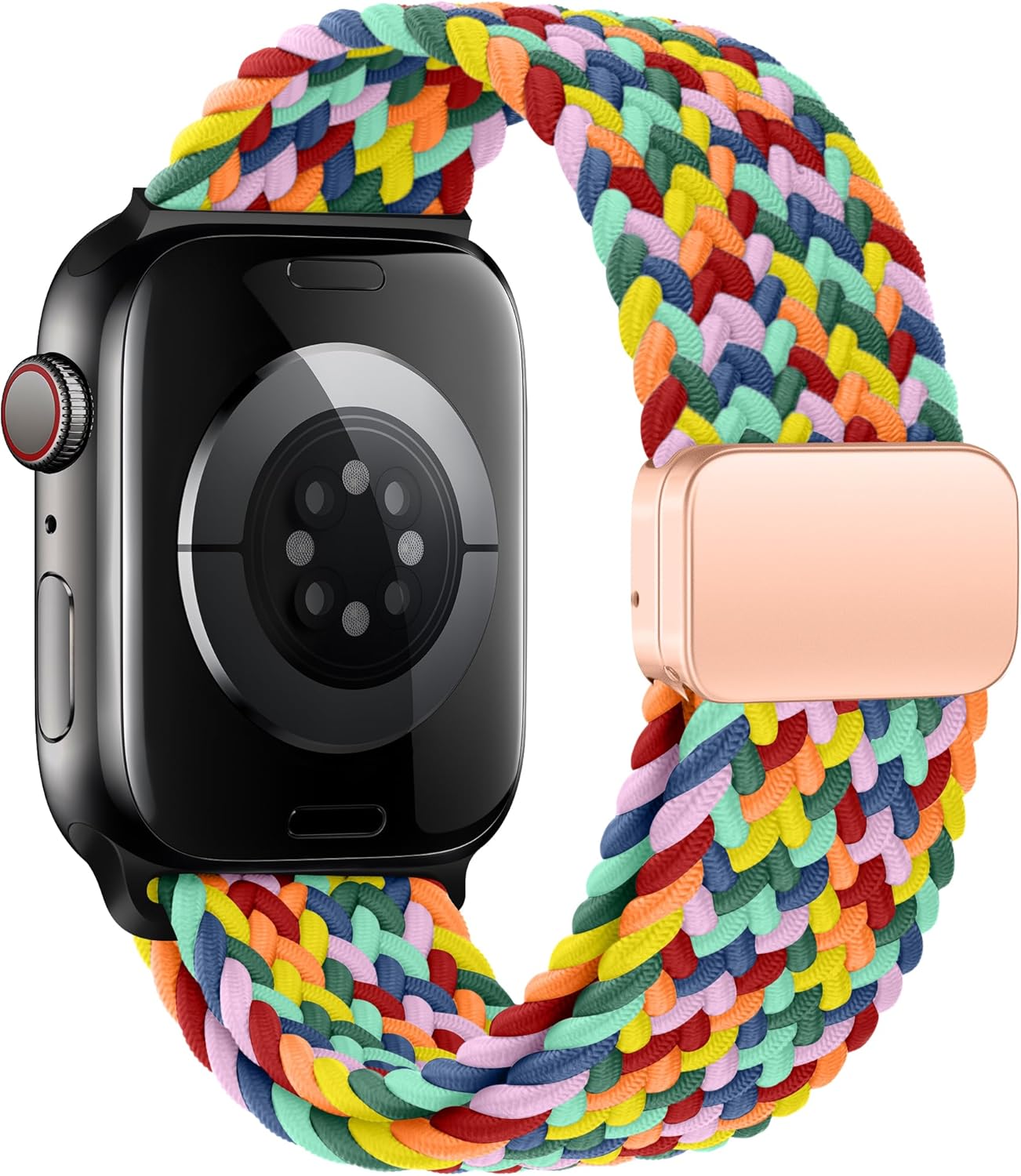 Mazoft Braided Bands With Magnetic Clasp Compatible with Apple Watch Band 38mm 40mm 41mm 42mm 44mm 45mm 46mm 49mm；Soft Nylon Sport Loop Strap for iWatch Series Ultra 2&1 10 9 8 7 6 SE 5 4 3 Women Men