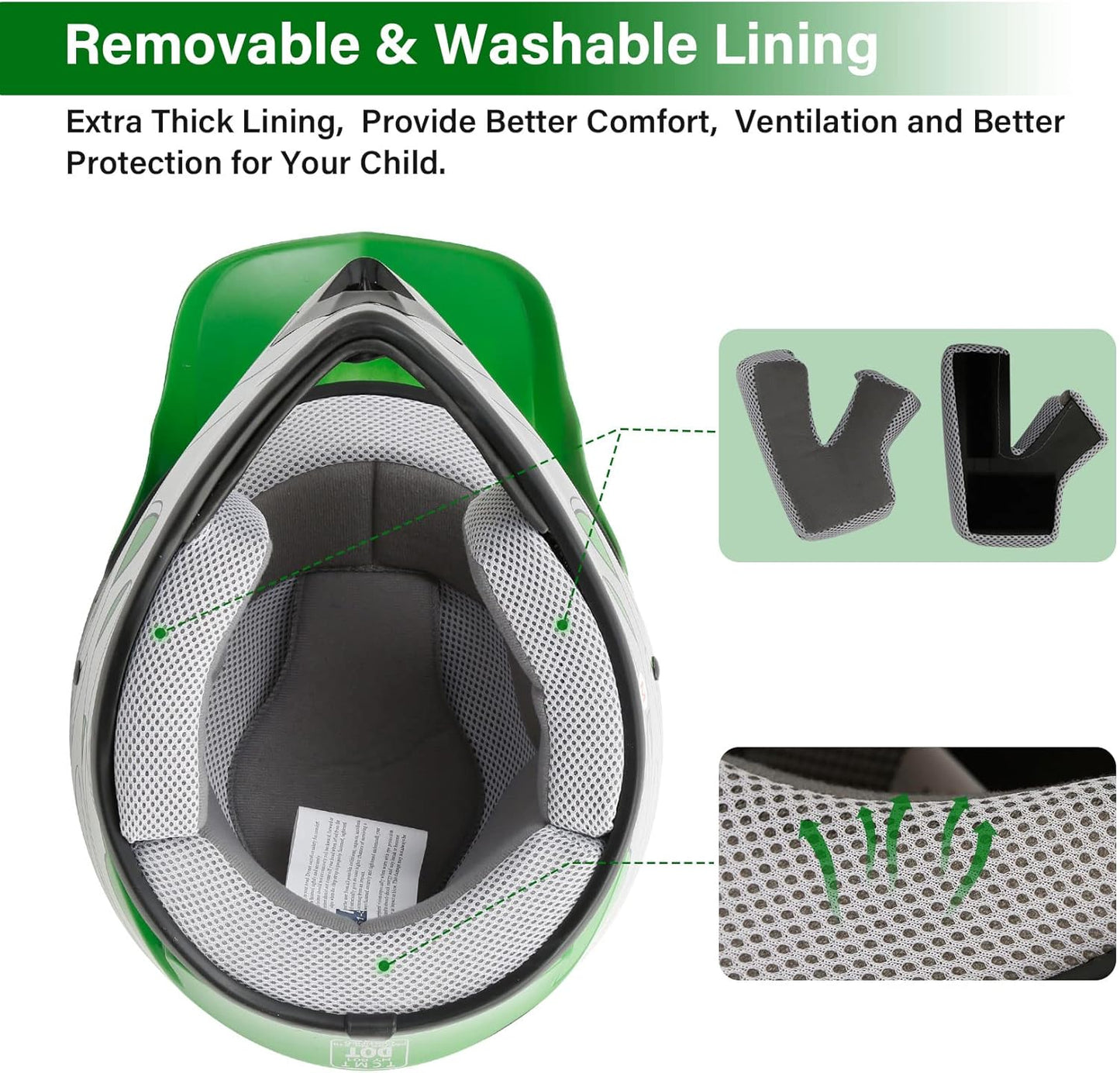 TCMT Dot Youth & Kids Motorcycle Off-Road Helmet Full Face Motocross Street Dirt Bike Mountain Bike BMX MX ATV Helmet+Goggles+Gloves New