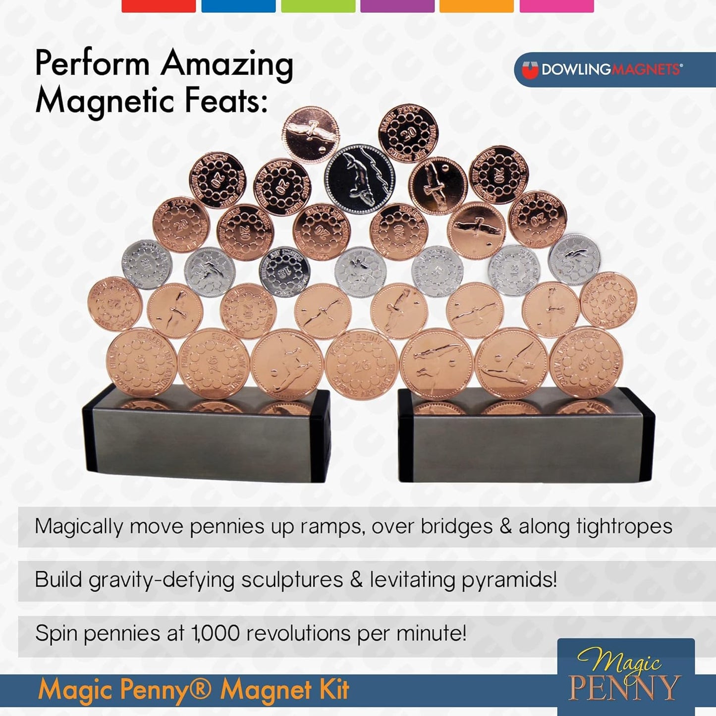 Dowling Magnets Magic Penny Magnet Kit - Hours of Unplugged Play - A Gift for Curious Minds