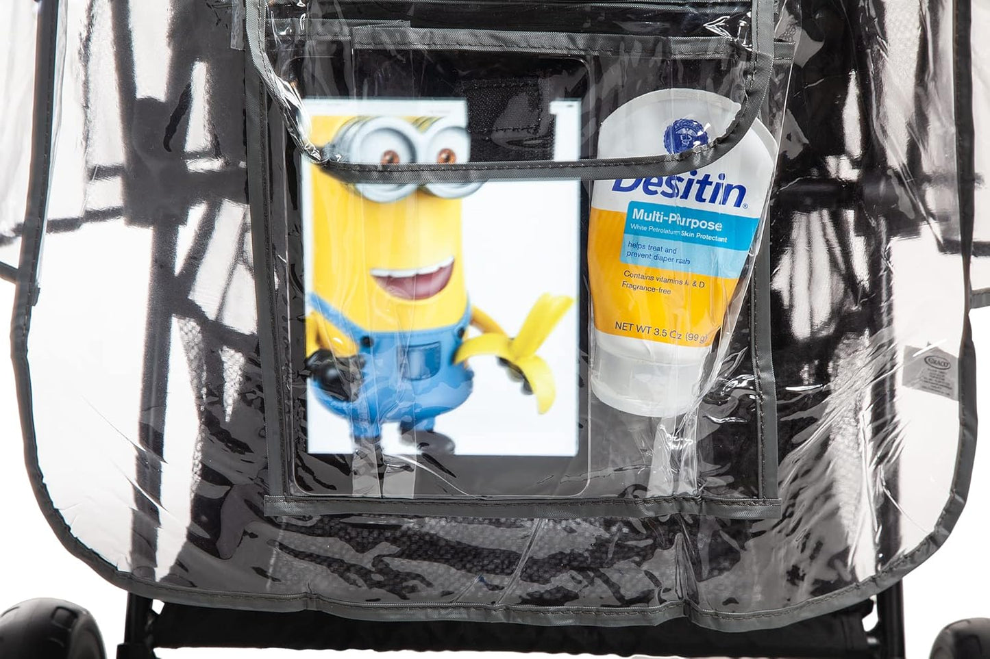 Graco Travel System Weather Shield, Baby Rain Cover, Universal Size to fit Most Travel Systems, Waterproof, Windproof, Ventilation, Sun Protection, Shade, Umbrella, Pram, Vinyl, Plastic, Clear