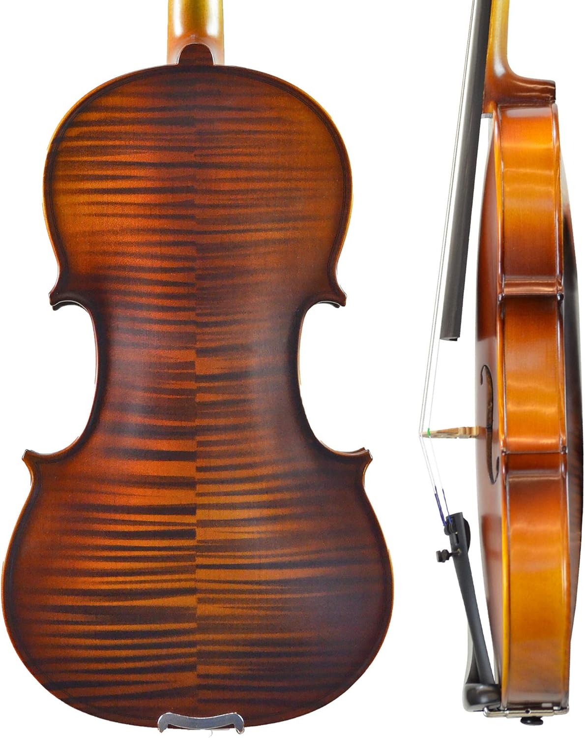 Bunnel G1 Violin Outfit 4/4 Full Size - Carrying Case and Accessories Included - Solid Maple Wood and Ebony Fittings By Kennedy Violins