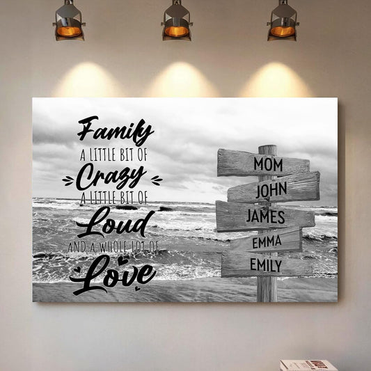 Personalized Gifts for Mom Family Names Street Custom Multi-Name Date of Birth Vintage Street Sign Happy Mothers Day Canvas Wall Art Best Christmas Gifts for Mommy from Daughter Son Children Kids #17