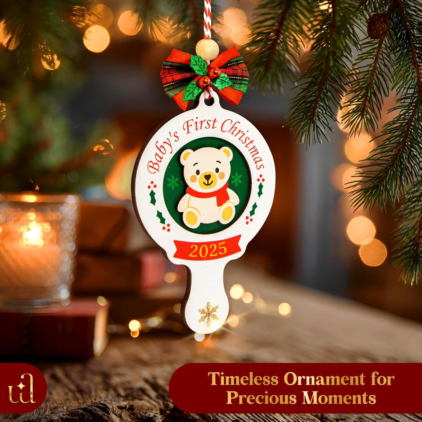 Baby First Christmas Ornament 2025 for Girl Boy - Baby's 1st for Parents, Gingerbread Newborn Ornament Keepsake Babys First Xmas Ornaments for Xmas Tree Decorations