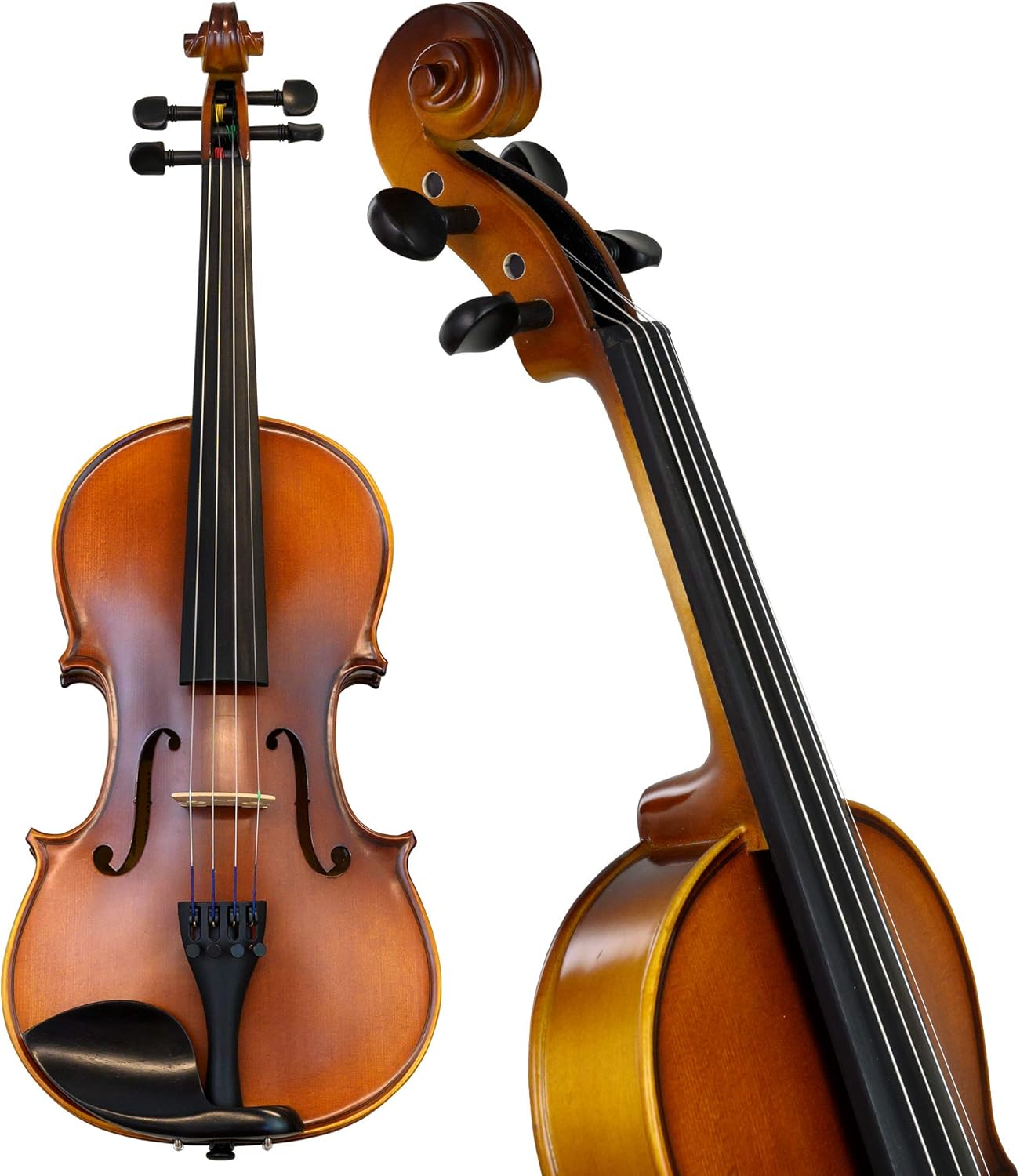 Bunnel Premier Violin Clearance Outfit 4/4 Full Size - Carrying Case and Accessories Included - Solid Maple Wood and Ebony Fittings By Kennedy Violins