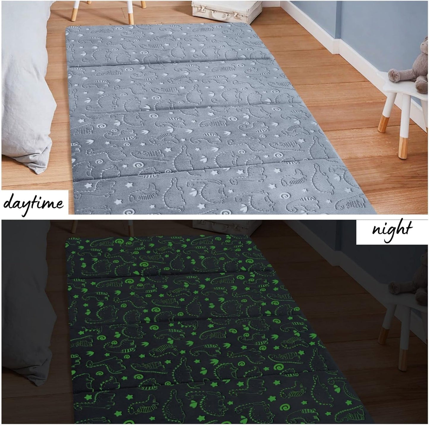 MeMoreCool Kids Floor Futon Mattress Large 6x4 FT, Thicken Foam Tatami Sleeping Pad for Playroom, Foldable Crawling Mat for Children’s Play Area