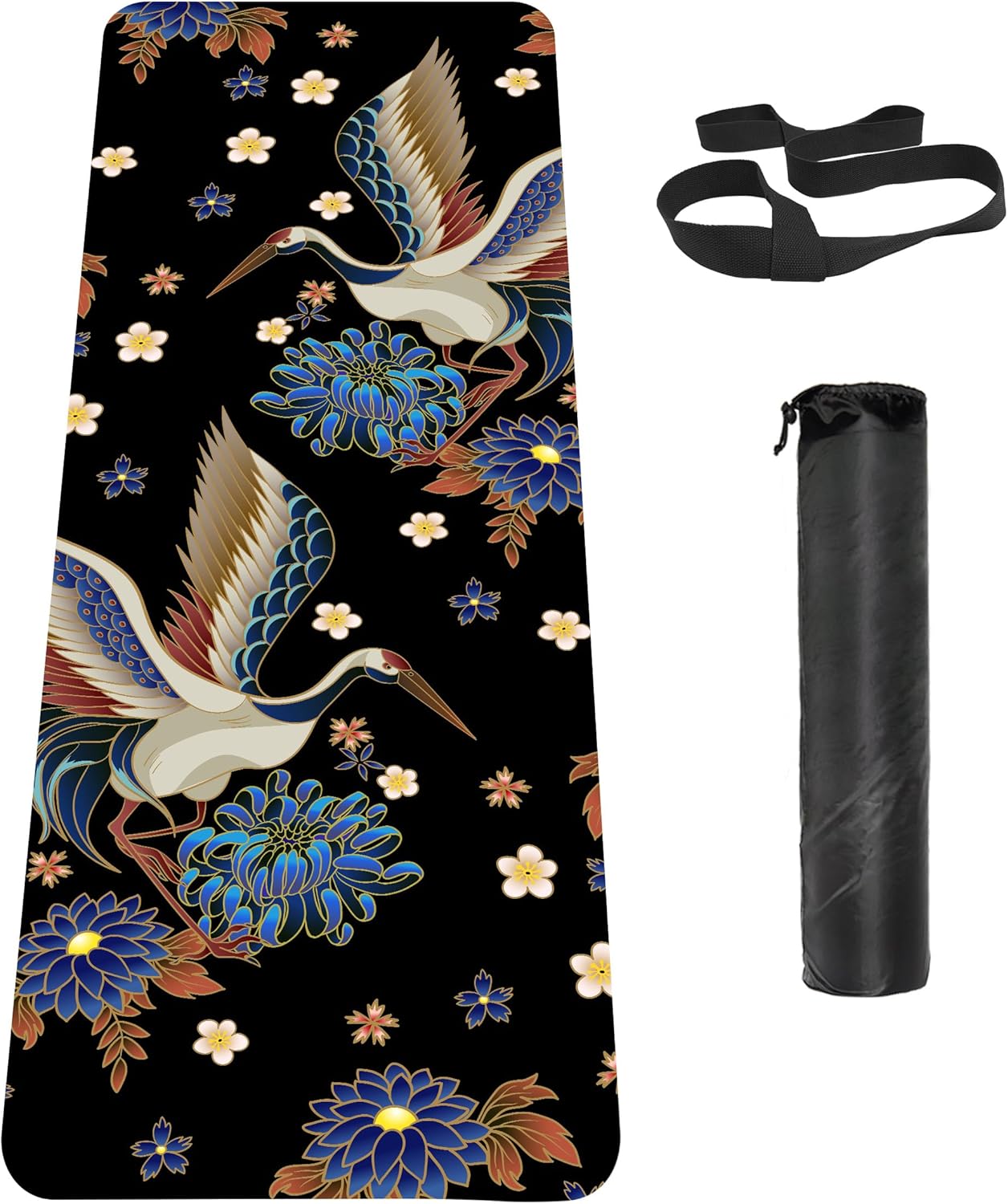 Non Slip Yoga Mat TPE Workout Mat for Men Women, Thick Workout Mat with Carrying Strap, Fitness Mats for Exercise, Yoga, Fitness, Pilates, Floor Workouts (72" x 24" x 6mm)