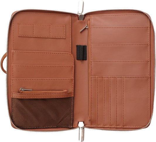 RFID Blocking Family Passport Holder Wallet 6,Premium Leather Travel Document Organizer for Women and Men,Travel Wallet for Credit Card