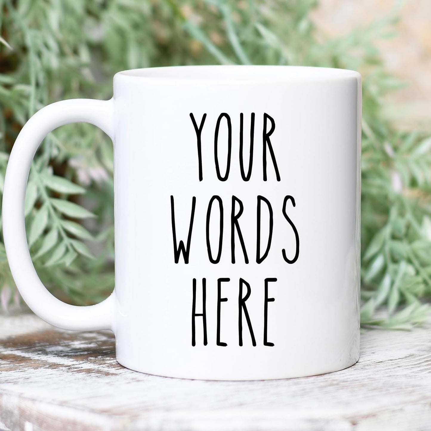 Custom Coffee Mug - Custom Mugs Design Your Own with Text, Name or Initials - Personalized Coffee Mug - Tazas Personalizadas 11 & 15 oz - Custom Gifts for Best Friend Woman, Him, Her, Mom, Dad