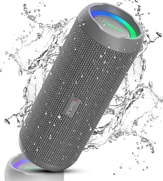 RIENOK Portable Bluetooth Speaker 30W Dual Pairing True Wireless Stereo HD Sound IPX7 Waterproof Outdoor Sport Shower Wireless Speaker Bluetooth 5.3 for Home Party