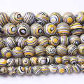 Yellow Peacock Turquoise Stone Beads Gemstone Round Crystal Energy Jade Beads Stone Beads for Jewelry Making DIY Bracelet Necklace Jewelry Making 1 Strand 15.5inch 4MM