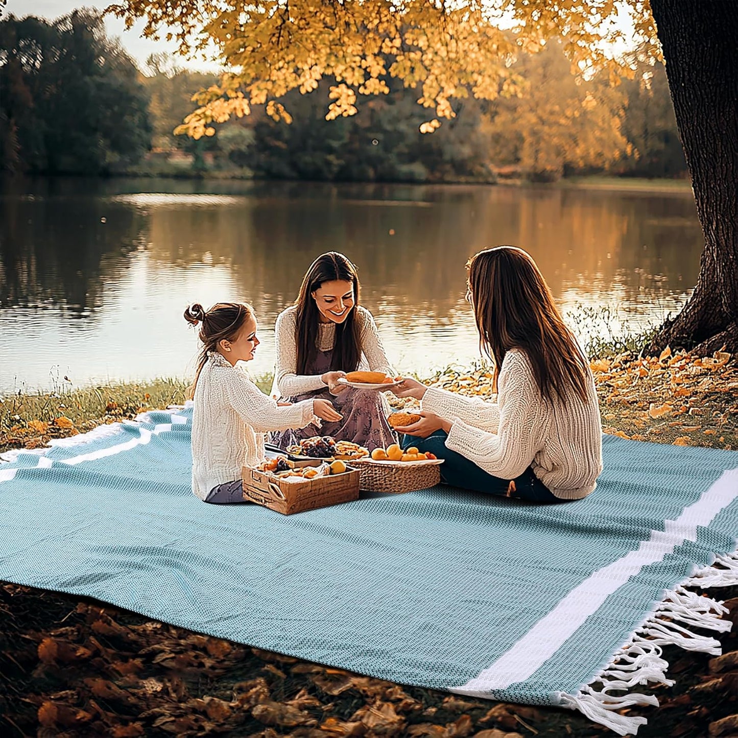 Large Picnic Blanket Outdoor Law Park Grass Patio Mat Manta Para Soft Car Travel Essentials Road Trip Summer Vacation Stuff Outside Accessories Roadtrip Camping Gear Rv Must Haves Glamping Tent Gadget