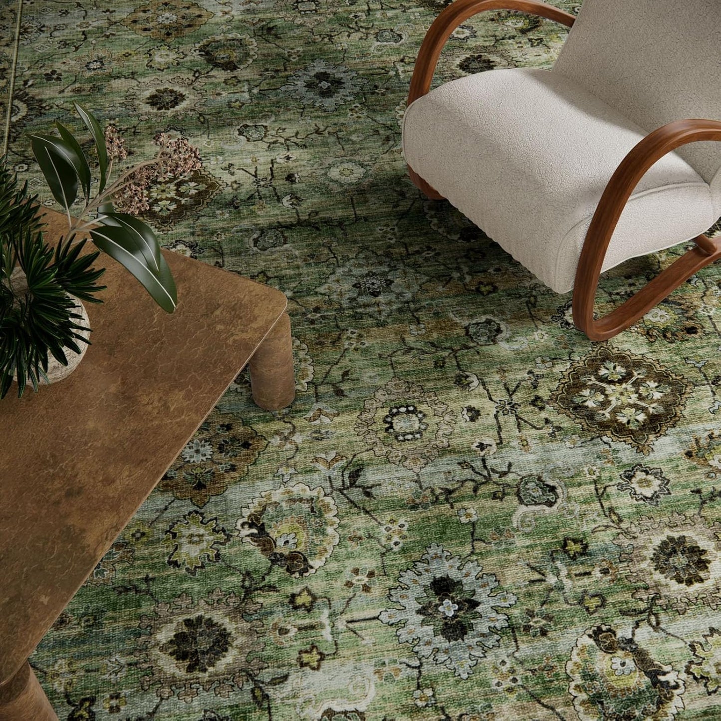 Washable Runners for Hallways Kitchen Rugs: 2'x6' Runner Rug Stain Resistant Non Slip Low Pile Soft Carpet Runners for Hallways Bedroom Kitchen Entryway Indoor Laundry Room Farmhouse