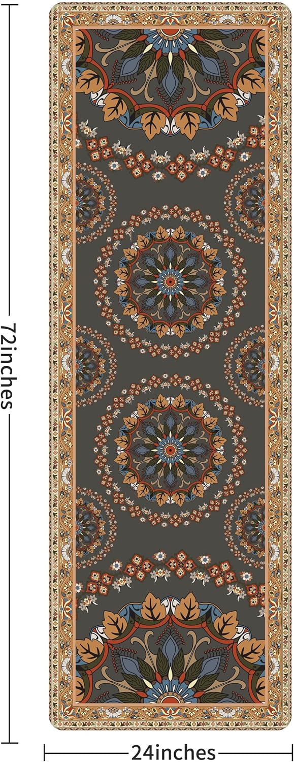 Non Slip Yoga Mat TPE Workout Mat for Men Women, Thick Workout Mat with Carrying Strap, Fitness Mats for Exercise, Yoga, Fitness, Pilates, Floor Workouts (72" x 24" x 6mm)