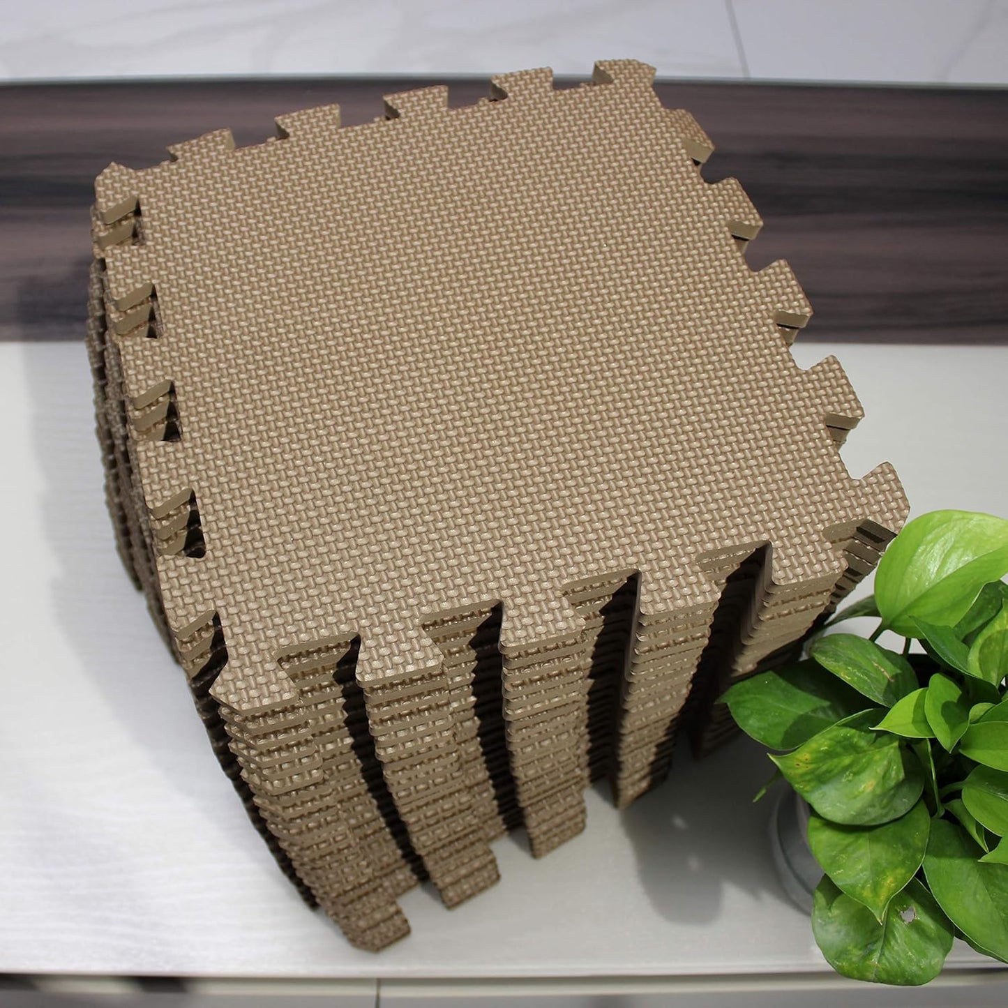 MQIAOHAM® 25 Pieces Puzzle Play Mats, Soft Baby Play Mat, Kids Interlocking Foam Floor Tiles, Toddlers Carpet Playmats G301025-106