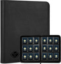 Zip MTG Card Binder with 432 Side Loading Pocket - fits TCG Baseball Football Sports Cards - Easy to Insert Collection Binder - Black