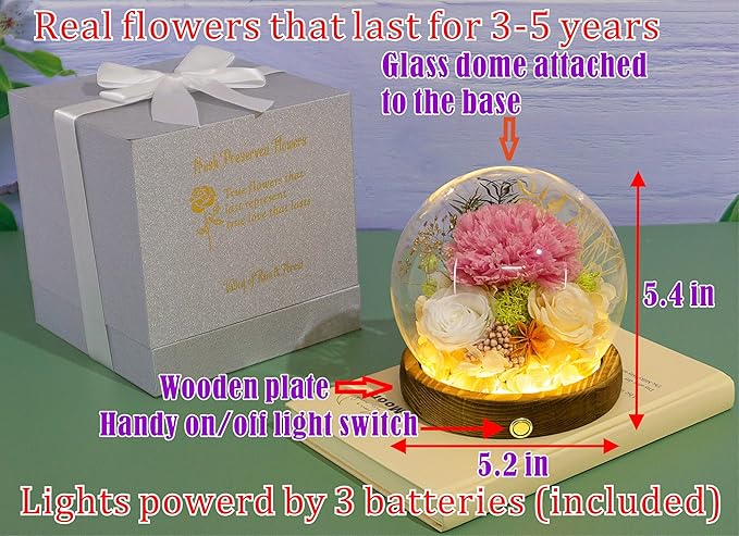 Valley of Rain & Forest Long-Lasting Real Flowers, Unique Floral Gift for You to Send Love for All Occasions, for Indoor Decoration (Pink Carnation, White & Yellow Roses arrangement)