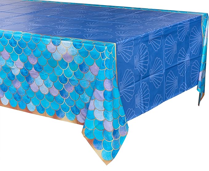 American Greetings Mermaid Party Supplies, Plastic Table Covers (3-Count)