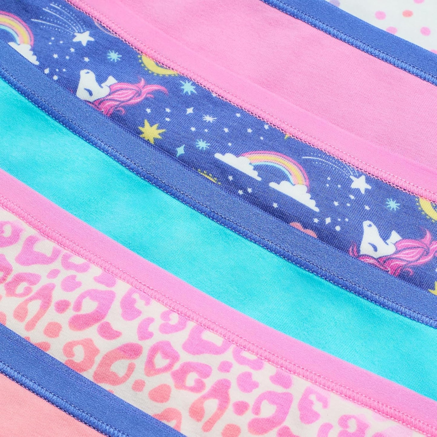 Saint Eve Kids Little Girls Cotton Underwear, Soft Breathable Multi Pack Brief Panties