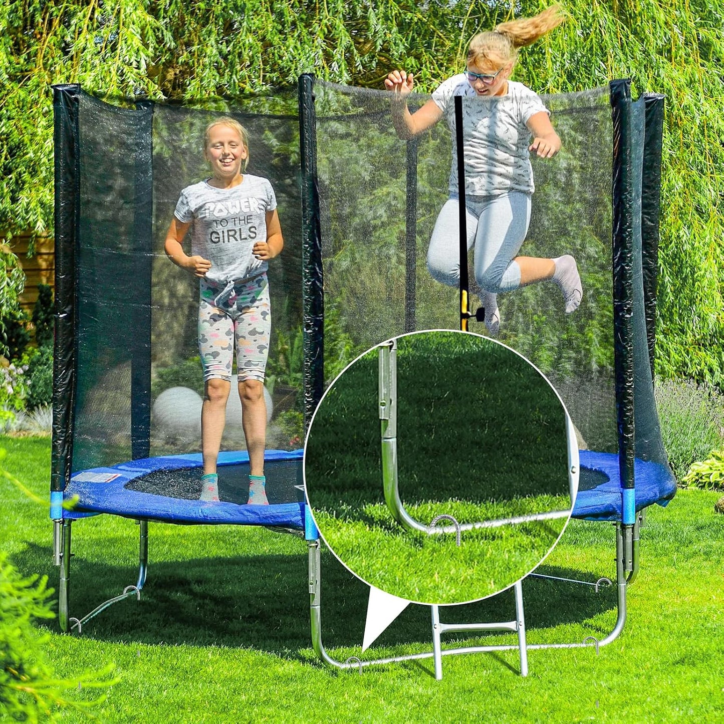 FEED GARDEN 12 Inch 8 Pack Rebar Stakes Heavy Duty J Hook, Galvanized Ground Stakes Tent Stakes Steel Ground Anchors, Chain Link Fence Stakes, Trampoline Stakes, Black