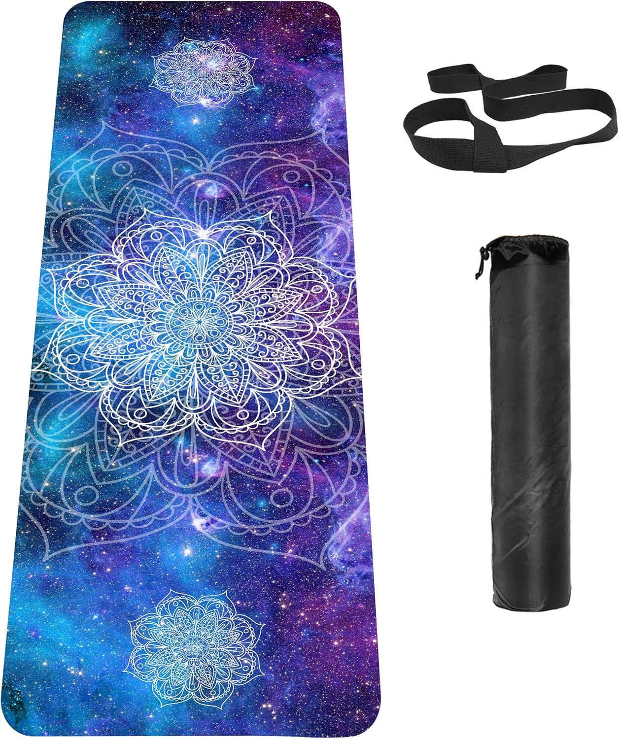 Non Slip Yoga Mat TPE Workout Mat for Men Women, Thick Workout Mat with Carrying Strap, Fitness Mats for Exercise, Yoga, Fitness, Pilates, Floor Workouts (72" x 24" x 6mm)