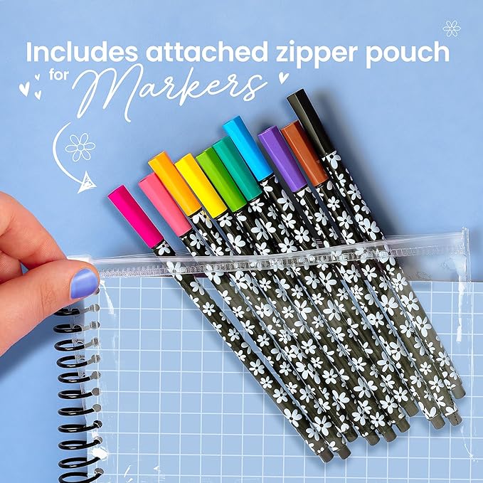 Fashion Angels Fashion & Accessory Design Sketch Set, Includes Sketch Pad with Stickers & Markers, Ultimate Fashion Design Sketch Book for Girls