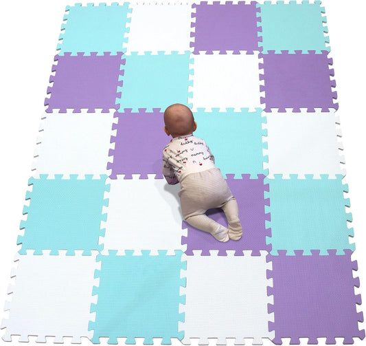 YIMINYUER® 20 Tiles (30cm×30cm×1cm Each Tile) Baby Soft Puzzle Play Mats, Kids Thick EVA Foam Floor, Toddlers & Children's Soft Interlocking Mat R01R08R11G301020
