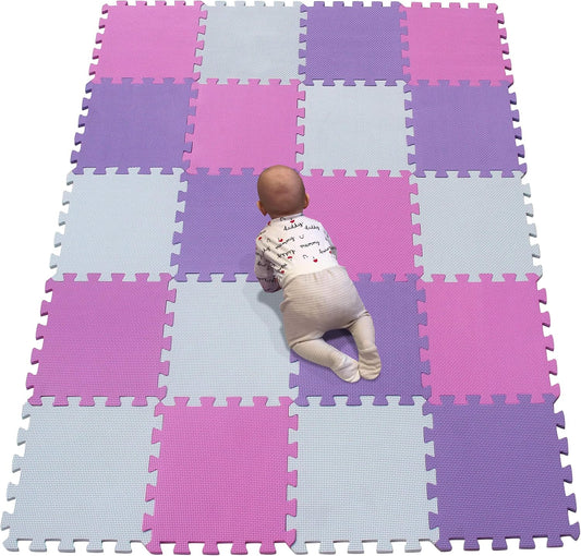 YIMINYUER® 20 Tiles (30cm×30cm×1cm Each Tile) Baby Soft Puzzle Play Mats, Kids Thick EVA Foam Floor, Toddlers & Children's Soft Interlocking Mat R01R03R11G301020