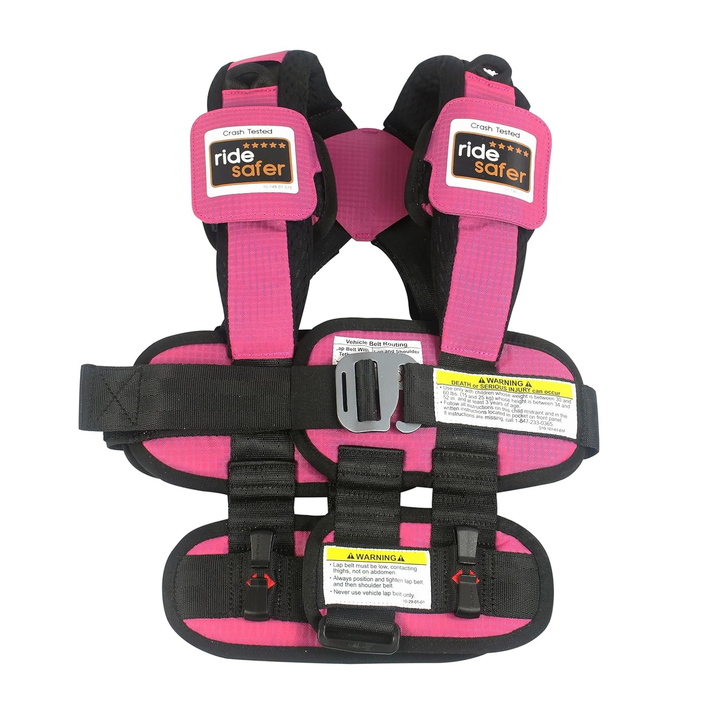 Large Pink, Lightweight, Compact, Portable Car Seat - Perfect for Travel and Everyday Child Safety