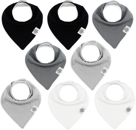 Parker Baby Bandana Drool Bibs 8 Pack Baby Bibs for Boys, Girls, Unisex - Soft & Stylish Teething Bibs for Babies