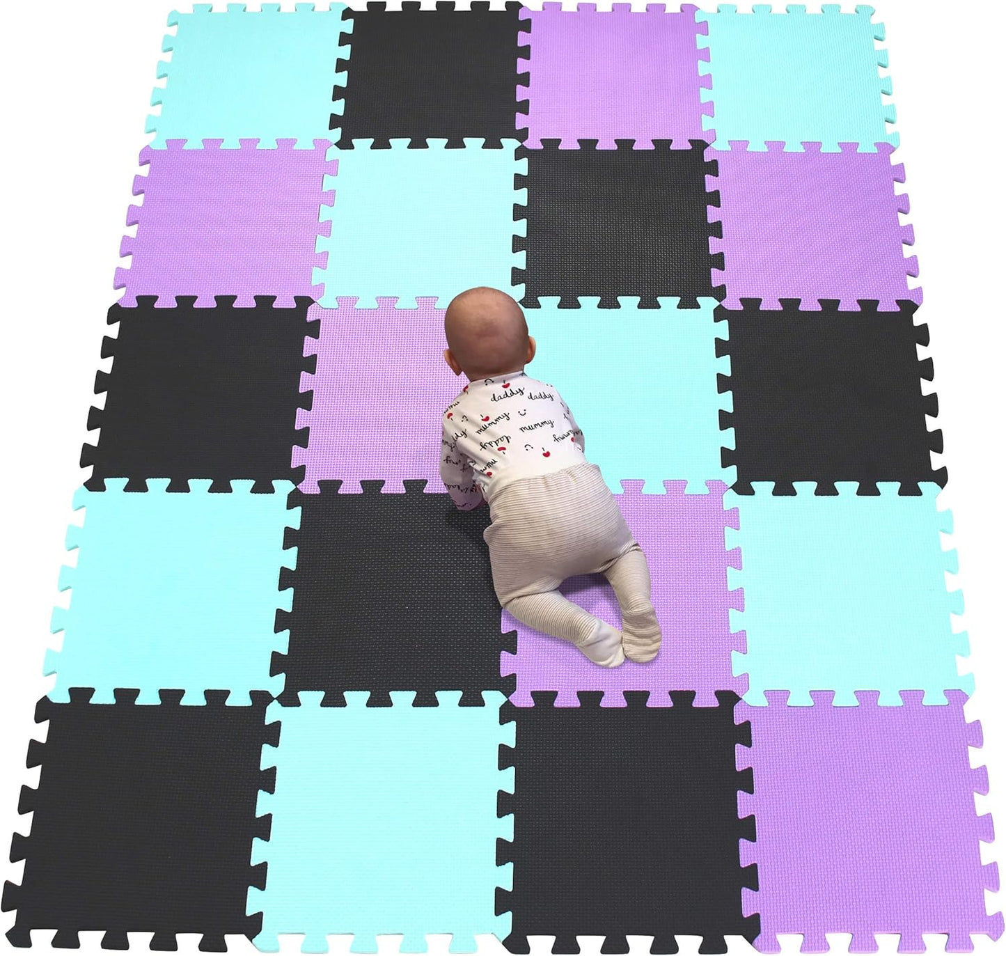 YIMINYUER® 20 Tiles (30cm×30cm×1cm Each Tile) Baby Soft Puzzle Play Mats, Kids Thick EVA Foam Floor, Toddlers & Children's Soft Interlocking Mat R04R08R11G301020