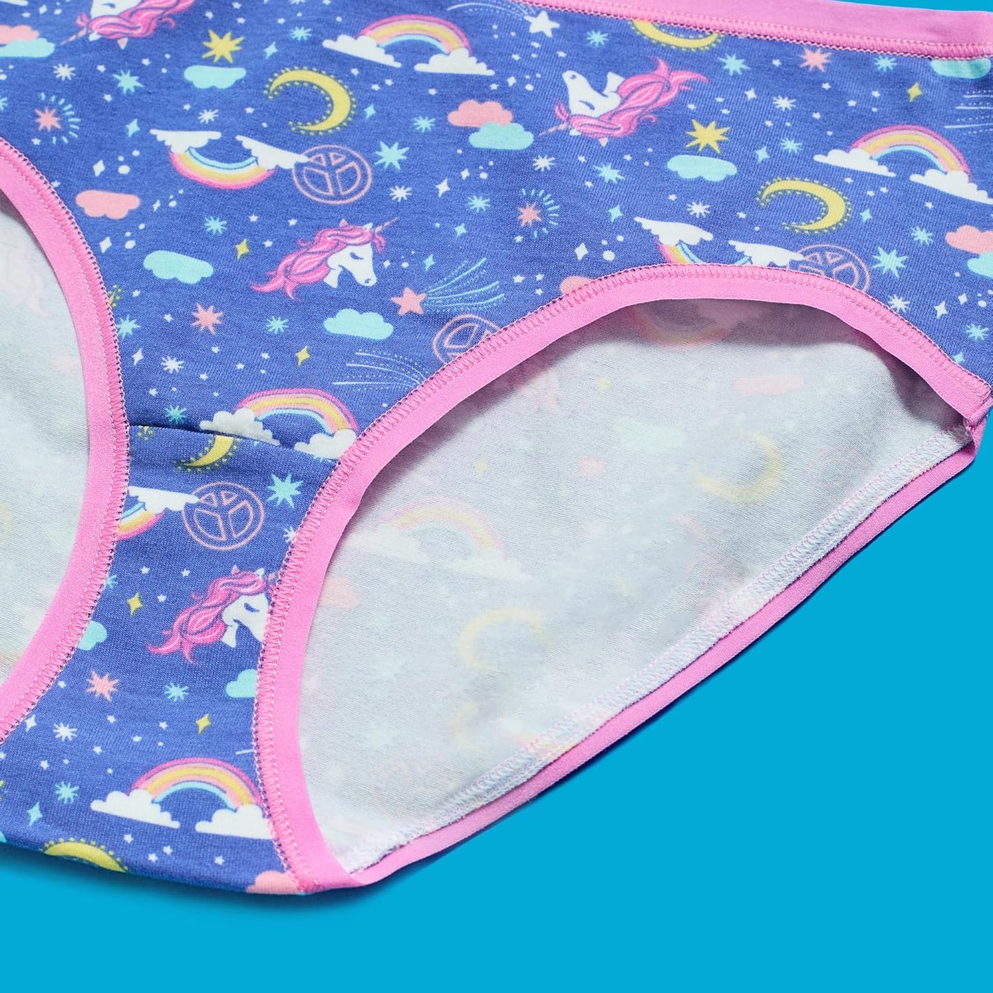 Saint Eve Kids Little Girls Cotton Underwear, Soft Breathable Multi Pack Brief Panties