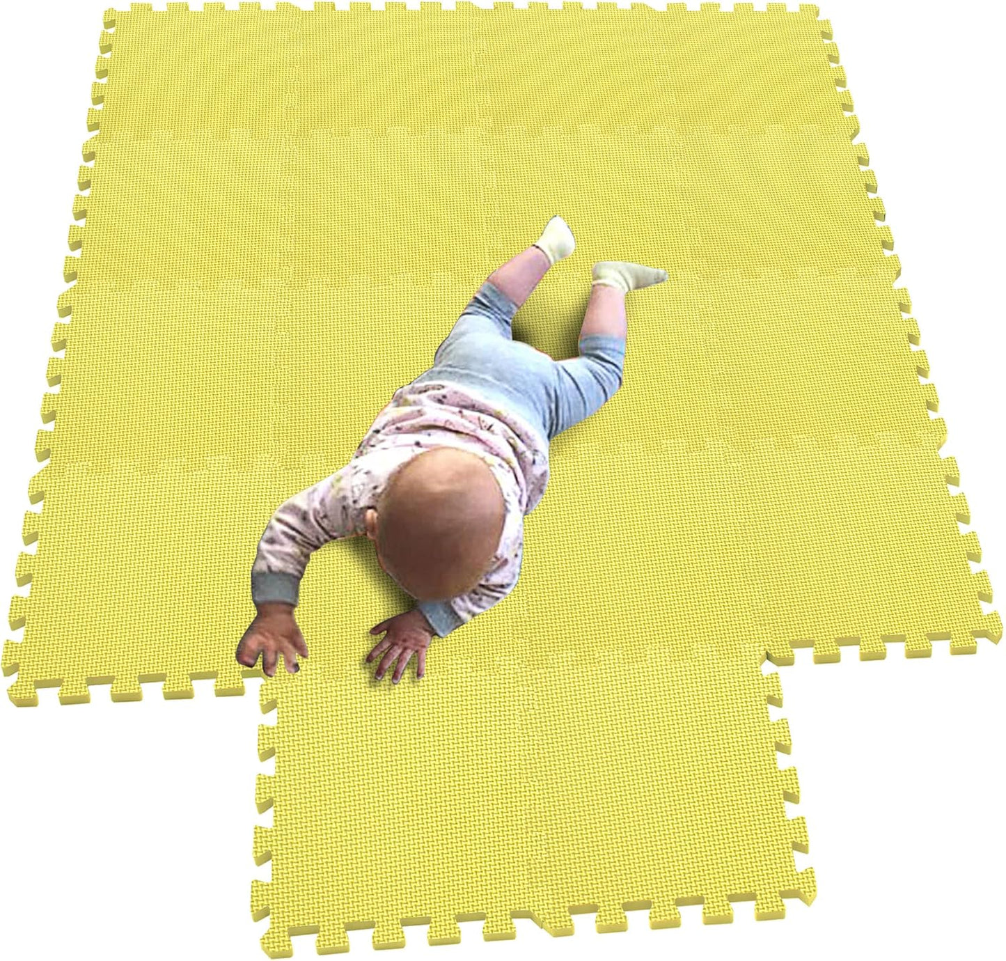 MQIAOHAM® 18 Pieces Puzzle Play Mats, Soft Baby Play Mat, Kids Interlocking Foam Floor Tiles, Toddlers Carpet Playmats G301018-105