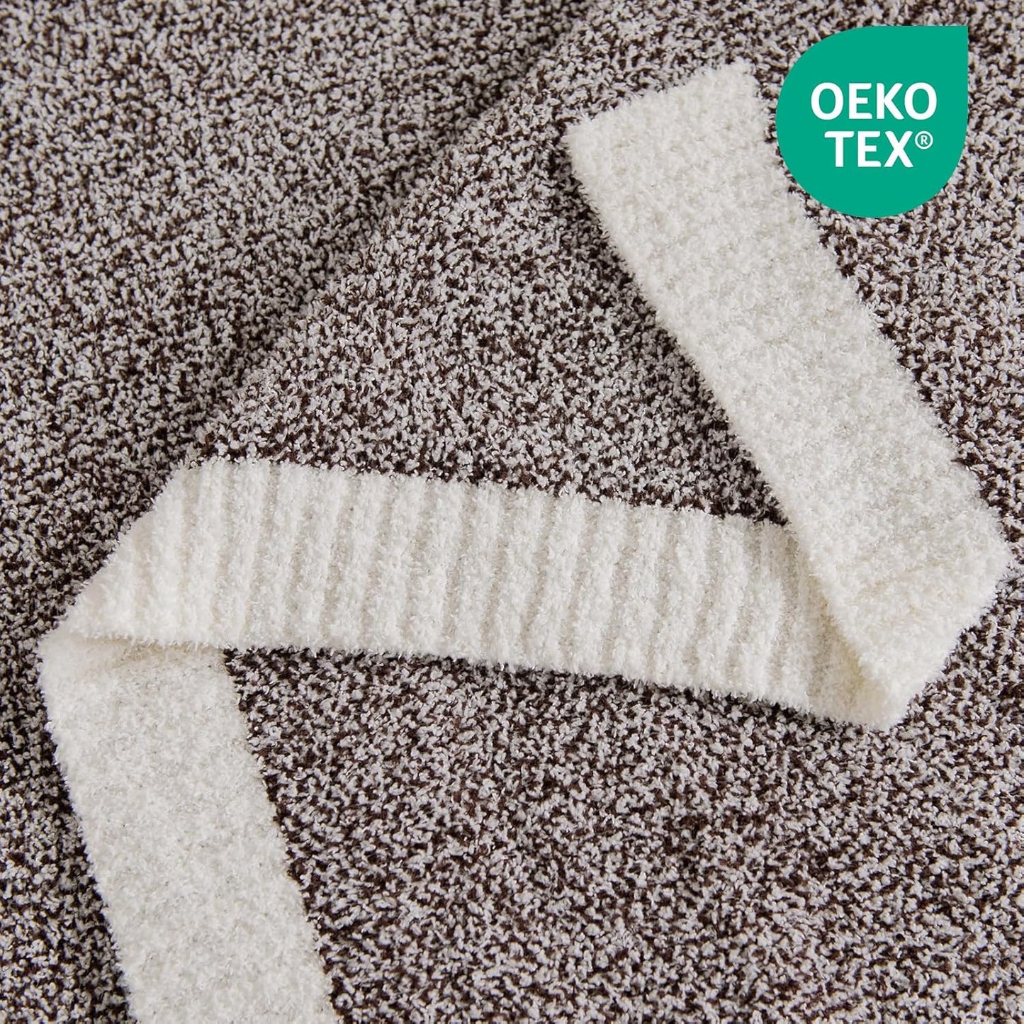 NEXHOME PRO Soft Throw Blankets for Couch, Reversible Warm Blankets Cozy Knit Blanket for Women, Fuzzy Plush Lightweight Throws for Sofa, Bed, Picnic, Coffee Brown, 50 x 60 inches