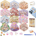 20 Sets 3D House Stickers with Metal Tweezers | DIY Miniature House Scenes Kit for Adults, Cute 3D Cartoon Scene Stickers | Therapy Craft, Relief Stress Pass The Time