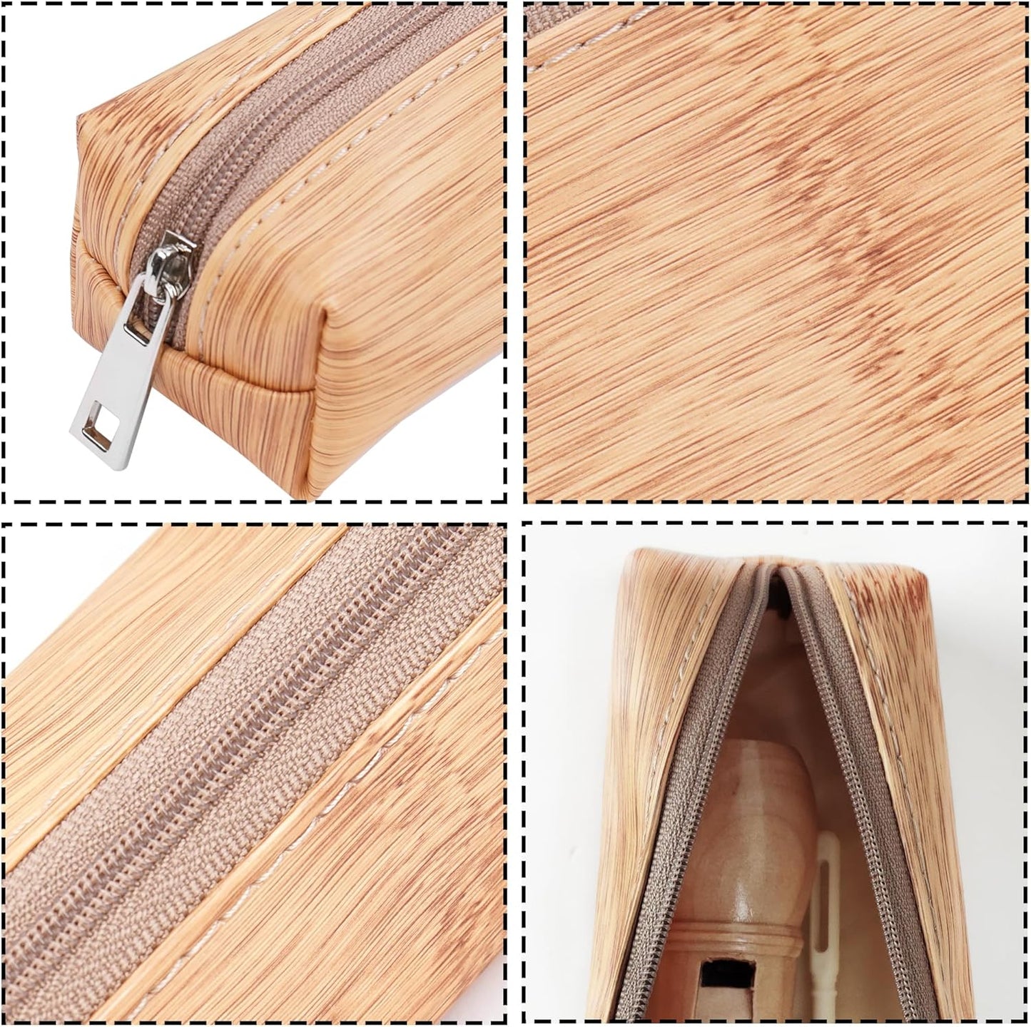 Recorder Instrument for Beginner Adults,8-Hole Soprano Descant Recorder Music Flute with Cleaning Rod & Case Bag For Home Entertainment(6-Beige)