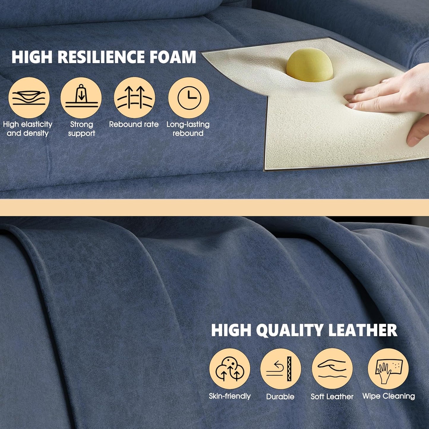 ELABEST C39 Cross Legged Office Chair with Footrest & Convertible Armrests - Pet-Friendly XL Home Desk Chair, Ergonomic Recliner with Lumbar Pillow, Criss Cross Design, Big and Tall Executive Chair