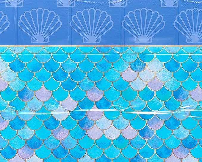 American Greetings Mermaid Party Supplies, Plastic Table Covers (3-Count)