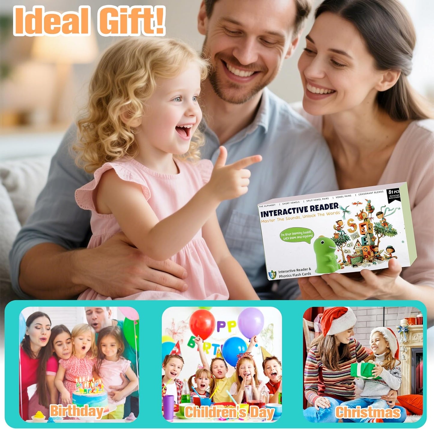 Phonics Flash Cards with Talking Pen for Homeschool Essentials -Hooked on Phonics Games for Kids Ages 4-8 Kindergarten Preschool Learning Activities, Interactive Dinosaur Learn to Read from 21 Stages