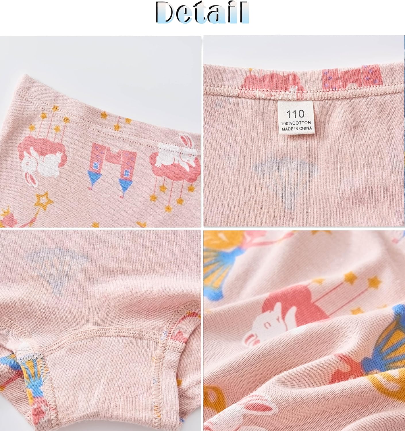 Sladatona Soft Girls Boyshort Panties Cotton Briefs Kids Underwear