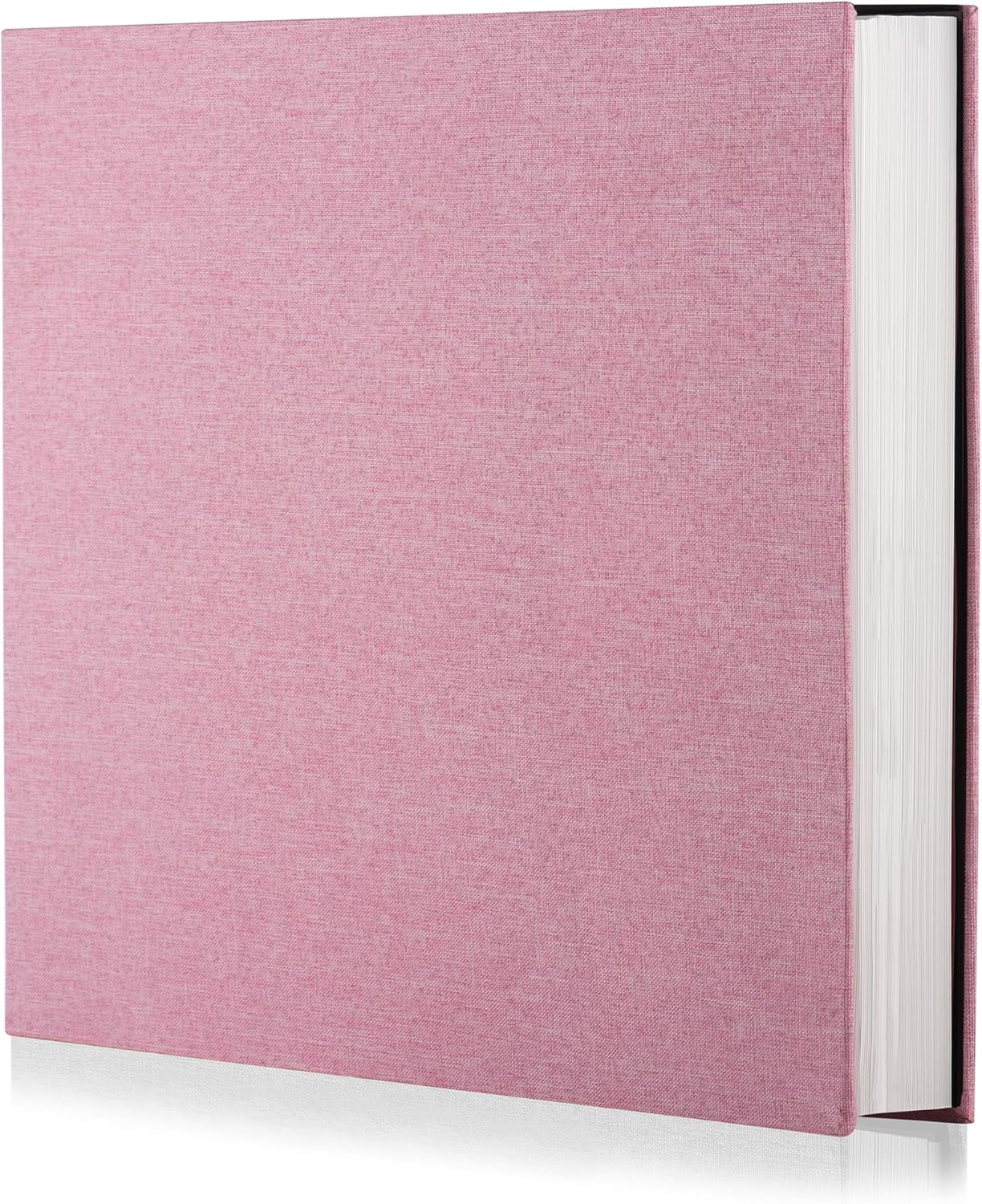 Photo Album Self Adhesive Scrapbook Album for 4×6 Pictures DIY Magnetic Linen Cover Album 30 Blank Pages Great Gift for Family, Wedding, Birthday, Christmas, Anniversary(Pink)