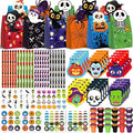 Halloween Party Favors for Kids,192pcs Halloween Stationery gift kit,Halloween Miniatures Prizes,Trick or Treat Goodie Bag Fillers including Notepad, Stamper, Sticker, Pencil, Eraser, Tattoo sticker