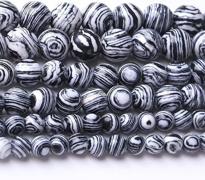 Black Peacock Turquoise Stone Beads Gemstone Round Crystal Energy Jade Beads Stone Beads for Jewelry Making DIY Bracelet Necklace Jewelry Making 1 Strand 15.5inch 4MM