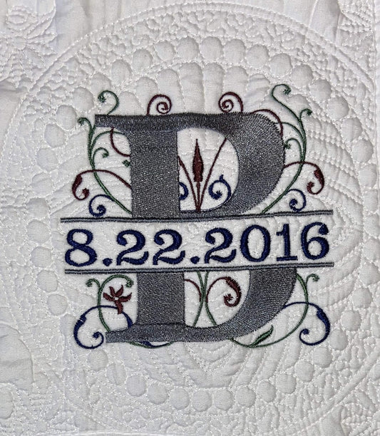 Personalized Baby Blanket Baby Quilt Monogrammed Blankets for Boys and Girls Embroidered Baby Gifts Letter & Date