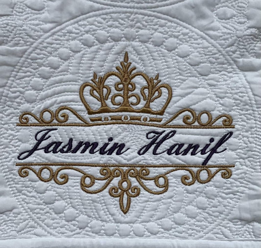 Personalized Baby Blanket Baby Quilt Monogrammed Blankets for Boys and Girls Embroidered Baby Gifts Princess Crown