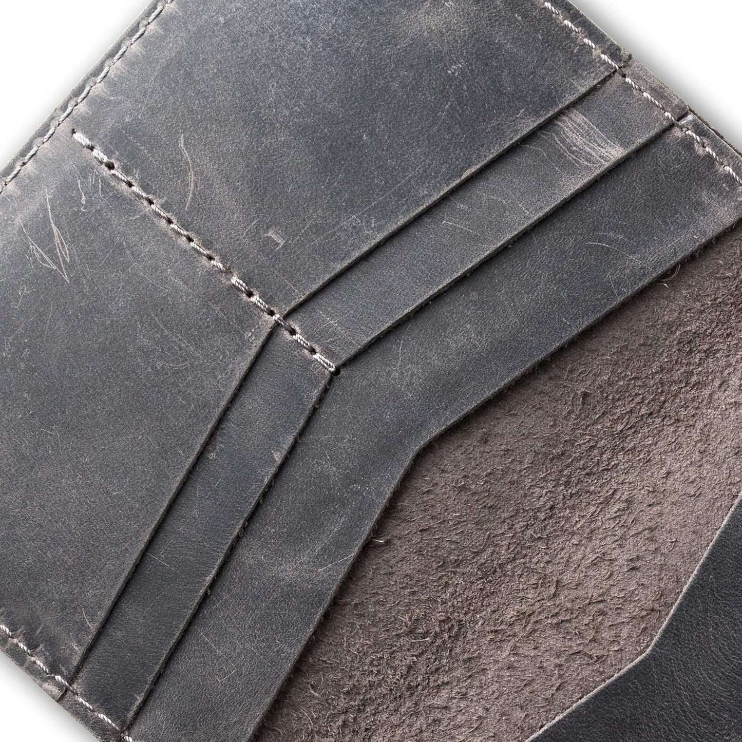 PEGAI Personalized Leather, Passport Holder For Travel | Handmade Passport Wallet Cover Case | Travel Document Holder, Passport Cover for Men, Women, and Family | Pike (Rock Grey)