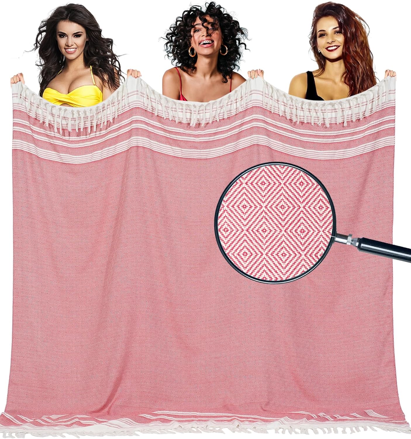 Oversized Turkish Beach Towel Blanket Cotton Giant XL Sandproof Towels Huge Linen XXL Extra Large Big Throw Quilt Blankets for Adults Cloud Travel Camping Glamping Accessories Essentials