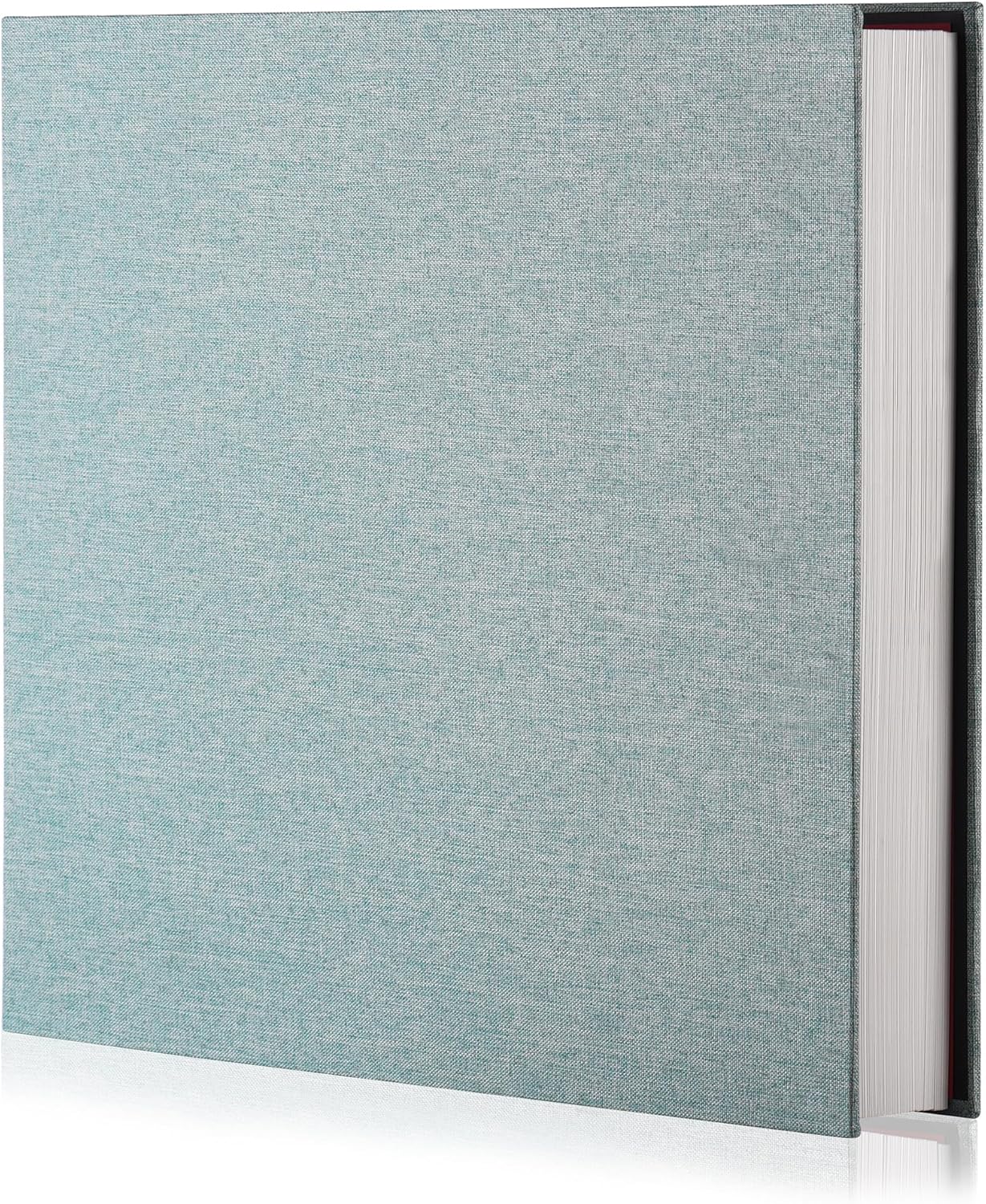 Photo Album Self Adhesive Scrapbook Album for 4×6 Pictures DIY Magnetic Linen Cover Album 30 Blank Pages Great Gift for Family, Wedding, Birthday, Christmas, Anniversary(Green)